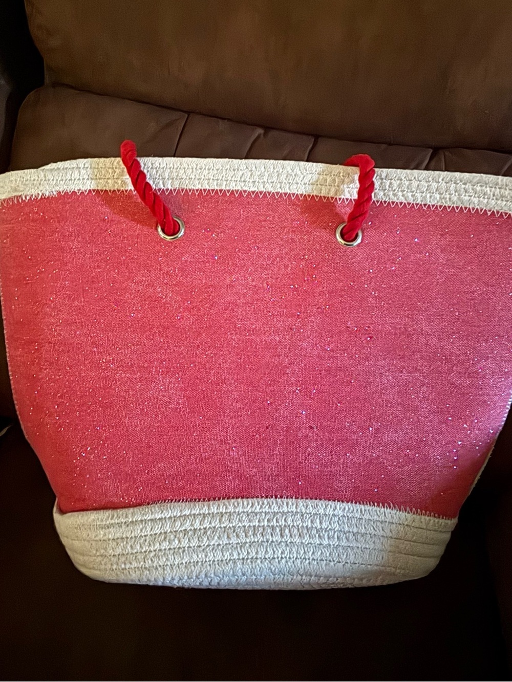 Oregon Coast Red Rope-Handle Beach Tote - Picture 4 of 4